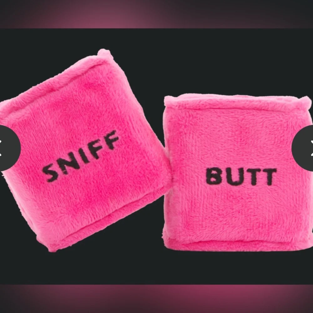 Bark Box After Dark Collection NEW naughty dog dice Dog toys squeak & crinkle